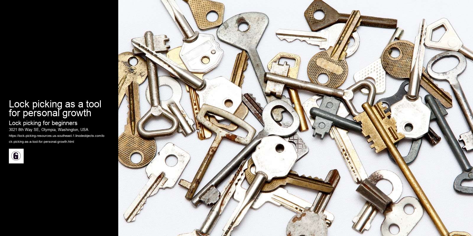 Lock picking as a tool for personal growth