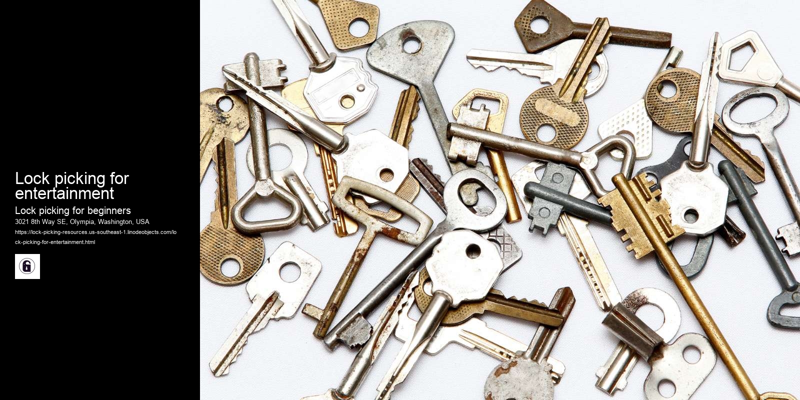 Lock picking for entertainment