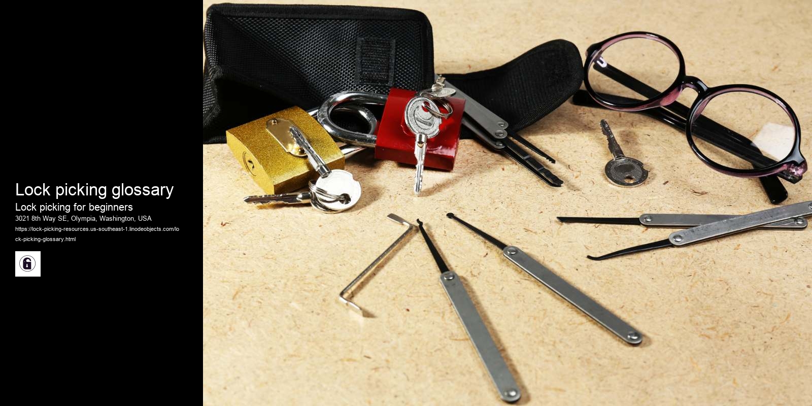 Lock picking glossary